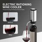 Rechargeable Wine aerator Electric Wine Decanter, Automatic Wine Dispenser withStorage Base,Two Modes:long press to continuously Dispense wine/single press to Dispense75ml of Wine