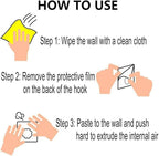 24 Pack Heavy Duty Self Adhesive Hooks - 33lb Max, Transparent, Waterproof, Sticky Wall Hooks for Keys, Bathroom, Shower, Outdoor, Kitchen, Door, Home Improvement, Utility