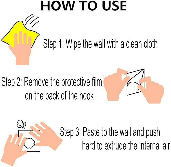 24 Pack Heavy Duty Self Adhesive Hooks - 33lb Max, Transparent, Waterproof, Sticky Wall Hooks for Keys, Bathroom, Shower, Outdoor, Kitchen, Door, Home Improvement, Utility