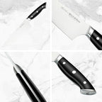 8” Chef Knife – Razor Sharp German Steel DIN1.4116 – All-Purpose Kitchen Knife for Slicing, Dicing & Chopping – Full Tang & Ergonomic Handle – Home Essential Kitchen Knife – Gift Box – Velina series
