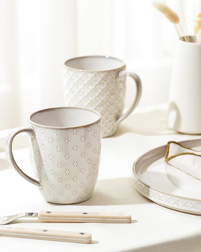 getstar Coffee Mugs Set of 4, 18 oz Ceramic Coffee Mug Microwave and Dishwasher Safe, Coffee Cups Ceramic with Big Handle