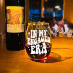 In My Engaged Era Wine Glass, Engagement Gifts for Her Women, Bride to Be Gifts, Engagement Christmas Gifts for Bride, Her Women-121