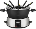 Electric Fondue Pot Set,2-Quart 1000-Watt Non-Stick Fondue Maker with Temperature Control,8 Forks,Perfect for Chocolate, Cheese, Caramel