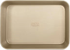 Glad Baking Pan Nonstick - Oblong Metal Dish for Cake and Lasagna - Heavy Duty Carbon Steel Bakeware, Large