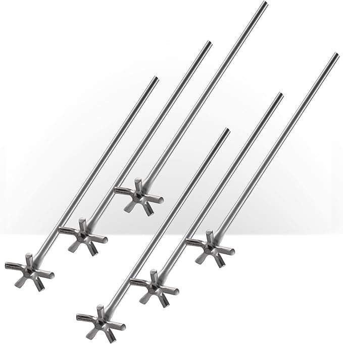 Piña Barware Swizzle Stick Stirrer - Stainless Steel with Smooth Matte Finish (Narrrow Width, 6-Pack/Commercial Bar Pack)