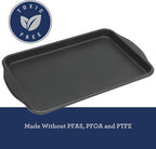Oster Teston 13 x 9 Inch Nonstick Carbon Steel Cookie Sheet - Matte Black