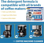 Coffee Machine Cleaner Descaler Tablets - 24 Count Coffee Maker Cleaner Tablets Deep Cleaning and Descaling Compatible With Nespresso, Keurig, Ninja, Delonghi, Miele,Breville