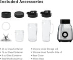 Tribest PBG-5050-A Portable Blender for Shakes and Smoothies with Glass Blender Cups, Chrome