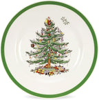 Spode 7.25" Salad Plate - Christmas Tree Design | Stoneware - Dishwasher, Microwave, Freezer Safe | Holiday Dinnerware Décor - Gifting Ideas, Gathering Serveware - Round Serving Dish