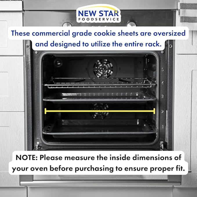 New Star Foodservice Commercial 18-Gauge Aluminum Sheet Pan and Silicone Baking Mat Set, 18 x 26 inch (Full Size)