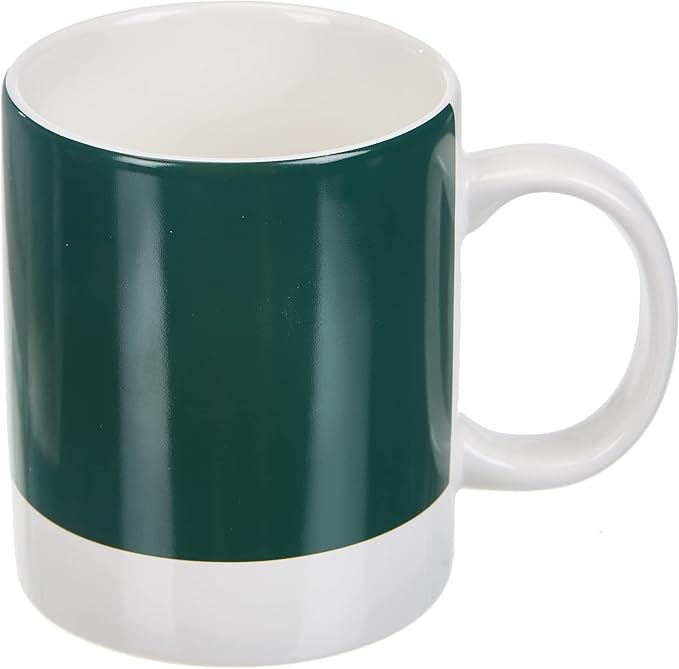 Pantone by Copenhagen Design - Large ceramic coffee mug with handle - Colorful Porcelain coffee mug/cup, 12 oz Dark Green 3435