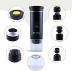 Portable Coffee Maker Espresso Travel Machine – Self-Heating Electric Espresso Maker, Compatible with Ground Coffee, Ideal for Travel, Camping, Office