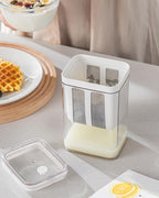 Yogurt Strainer, 19oz/562ml Thick Greek Yogurt Milk Filter, Food Strainer, Greek Yogurt Strainer with Stainless Steel Fine Mesh Bag and Lid for Yogurt, Soybean Milk, Kefir, Berries, Fruit Juice(1Pack)