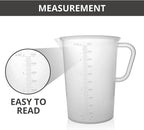 Plastic Graduated Measuring and Mixing Pitcher - 5000ml Plastic Graduated Measuring Pitcher - Soap Making Supplies for Easy Pouring & Accurate Measurements, With Handle & Pour Spout, 5 Liter