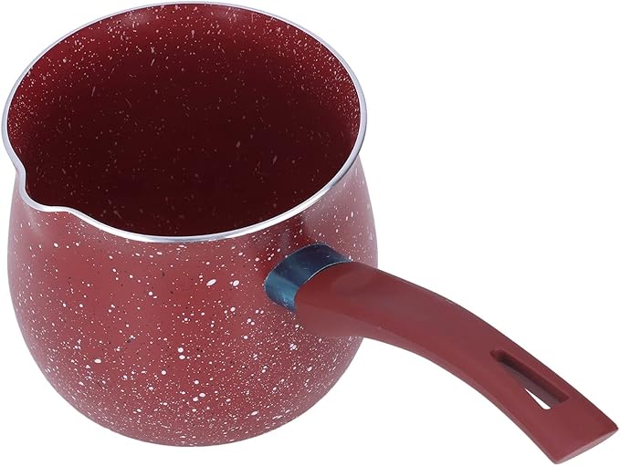 butter warmer Pan, Non Stick Milk Pan Mini Coffee Pot Saucepan Lightweight Kitchen Cooking Pot Aluminium Alloy Saucepan Cooking Pots Pot Stone Pot(red)