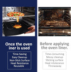 Oven Liners for Bottom of Oven, 2 Pack Large Thick Heavy Duty 100% Non-stick Reusable Teflon Oven Mat, 25”x17” Baking Mat for Electric, Gas, Toaster Ovens, Grills,Kitchen Friendly Cooking Accessory