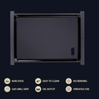 Utheer Nano-Ceramic Half Griddle for Ninja FlexFlame PG300,Professional-Grade Nonstick Half-Size Griddle Plate with Grease Drain,Rust-Resistant,BBQ Breakfast & Camping,Fit Ninja FlexFlame XSKHLFGRIDLE