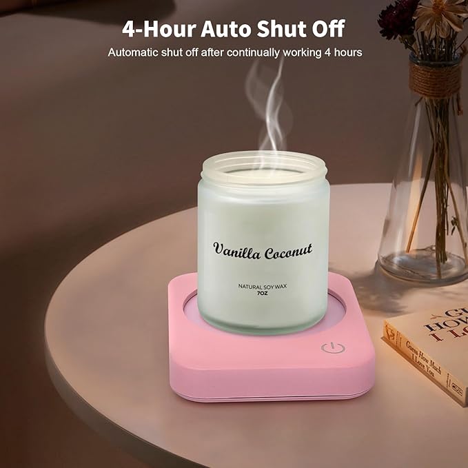 VOBAGA Mug Warmer & Coffee Mug Warmer with 4 Hours Auto Shut-Off, Coffee Warmer Plate for Office Home Desk Use with 3 Temperature Settings, Cup Warmer for Cocoa, Tea, Milk, Water, Coffee Gifts(No Cup)