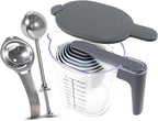 12-Piece Measuring Cups and Spoons Set with Flour Duster and Egg Separator, BPA-Free, Dishwasher Safe Kitchen Gadgets for Baking & Cooking