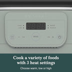 6 Quart Programmable Slow Cooker Removable Healthy Nonstick Crock Pot - Small Kitchen Appliance for Family Dinners - Serves 6+ People - Heat Settings: Keep Warm Olive Olive