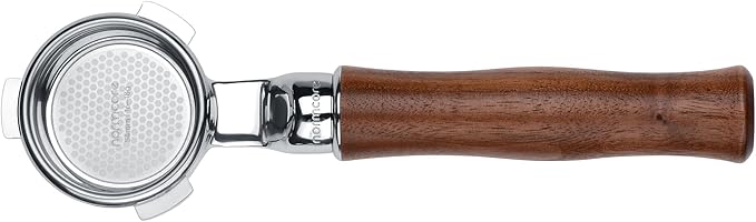 Normcore 54mm Slim Naked Portafilter with 18g Precision High Extraction Basket, Genuine American Walnut Handle Fits 54mm Breville Sage Barista Machines