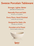 Sweese 4 oz porcelain bowls set of 6 - small dipping, sauce, snack side dish bowls - microwave, dishwasher, oven safe beige