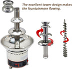 Chocolate Fountain 110V Electric 4-Tiers Digital Chocolate Fountain Melting Machine Heating Fondue Fountain,3kg of chocolate