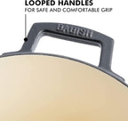 Babish 6-Quart Round Enamel Cast Iron Dutch Oven with Lid – Matte Black, Heavy-Duty Dutch Oven for Slow Cooking, Braising & Baking