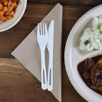 World Centric Compostable Fork 6.5" - Made from Plants and Minerals, White TPLA - 1000 Pack