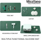 Silicone Dish Drying Mat for Multiple Usage,Easy clean,Eco-friendly,Heat-resistant Silicone Mat for Kitchen Counter or Sink,Refrigerator or Drawer Liner Green 5XL 36inches x 18inches