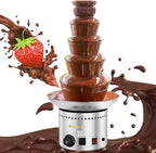 Commercial Chocolate Fountain 5 Layers 18Lbs Large Chocolate Fondue Tower Stainless Steel Hot Chocolate Waterfall for Nacho Cheese Knob Control