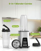 Blender for Smoothie, 900W Personal Blender for Shakes and Smoothies with 2 * 22oz BPA Free Portable Cups, Small Juicer for Protein Shake, Baby Food, Frozen Drink