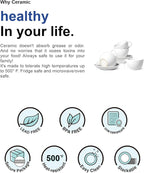 LE TAUCI 6 oz Cappuccino Cups with Saucers, Ceramic Coffee Cup for Au Lait, Double shot, Latte, Cafe Mocha, Tea - Set of 4, White