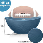 65 OZ Wheta Straw Bowls Set - Unbreakable Large Salad Bowl 4 PCS, Large Capacity Kitchen Bowls Microwave & Dishwasher Safe Serving Bowl for Salad, Popcorn, Chip (Blue)