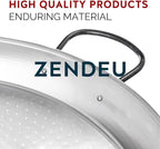 Paella Pan 32 inch (4 Hangers) - Carbon Steel Paella Pan, Made in Spain - Polished Steel, 32 in - 80 cm (40 Servings) Cook your own Spanish Paella