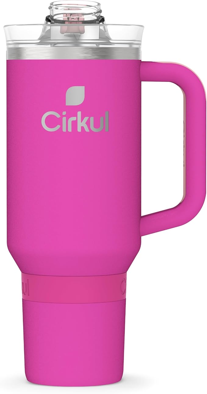 Cirkul 40oz. Brink Stainless Steel Tumbler with Handle, All-Day StrawSip™, Double-Wall Insulated