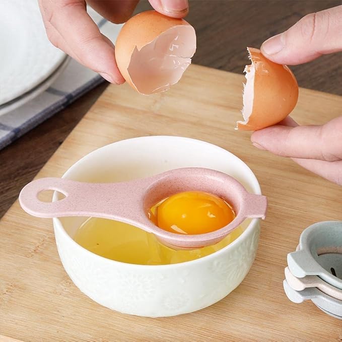 4PCS Egg White Separator Bamutu Egg Yolk White Separator Egg Separator Egg Whites Strainer Filter Divider Egg Separator Tool Kitchen Baking Gadget