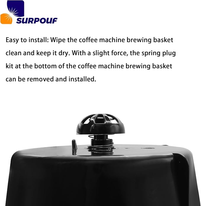 Coffee Replacement Brew Basket Spring Loaded Stopper Kits Fits For Mr. Coffee Black and Decker Cuisinart coffee maker parts, Hamilton 990117900 990237500 Coffee Machine Accessory