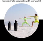 Corkcicle Sport Canteen Insulated Tumbler, Gloss Black, 20 oz – Reusable Water Bottle Keeps Beverages Cold for 25 Hours & Hot 12 Hours – Cupholder Friendly Tumbler with Screw-On Cap