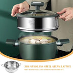 Stainless Steel Steamer Pot 7.8 Inches Round Cooking Rack Food Steamer Basket Insert for Kitchen Dim Sum Dumplings Bun(20cm)