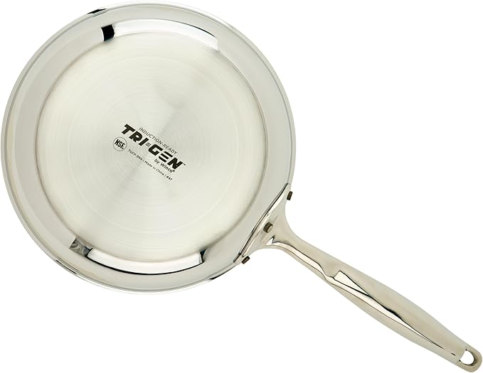 WINCO Tri-Ply Frying Pan, Silver