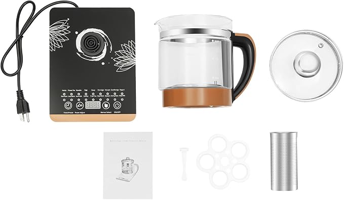 Electric Glass Kettle Electric Kettles for Boiling Water for 1.8 L, Electric Kettle Temperature Control Electric Kettle with Tea Infuse, Tea Maker with 18 Smart Menu, BPA-FREE & Boil-Dry Protection