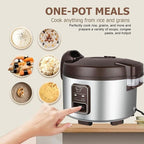 15.8QT Large Commercial rice cooker 84 cups cooked / 32 cups uncooked rice Commercial Electiric Rice Warmer for 60-70 people, with One-Touch Operation
