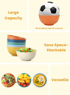 Homienly Large Bowl Set of 6, 60 oz Unbreakable Wheat Straw Bowls, Microwave Safe & Reusable for Salad, Cereal, Soup, Ideal for Camping, Picnic, Family Dining (Multi)