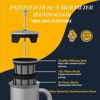 ESPRO P7 French Press Coffee Maker - Double-Walled Stainless Steel Insulated with Micro-Filter, 32 Ounces, Brushed Stainless Steel