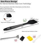 Walfos Small Basting Pastry Brush, Silicone Pastry Brush, Heat Resistant Perfect for BBQ Grill Baking Kitchen Cooking, Strong Steel Core and One-Pieces Design, BPA Free and Dishwasher Safe (8.2")