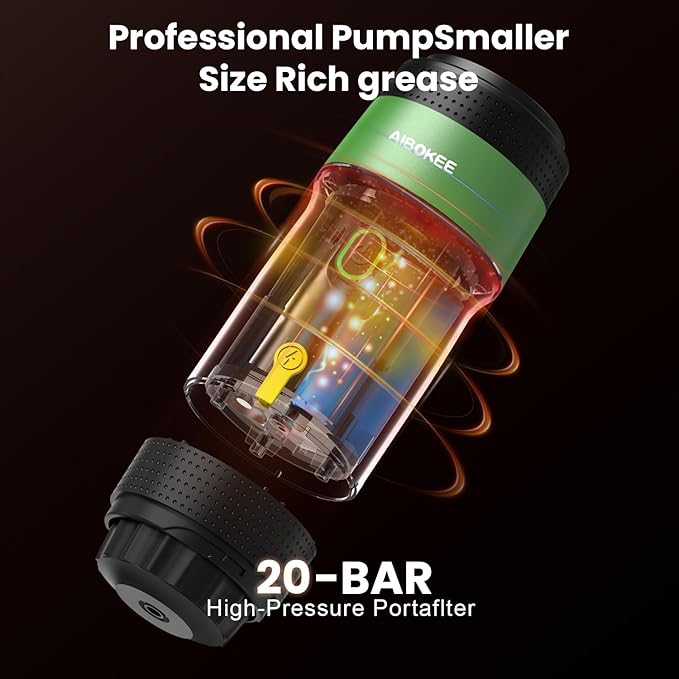 Portable Electric Espresso Machine,Travel Coffee Maker for Camping, Car Coffee Maker Self-Heating with USB-DC,3-in-1 Extraction of 8g Coffee Powder,NS and Small Capsules for RV,Hiking,Office G