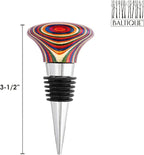 Totally Bamboo Baltique Marrakesh Collection Wine Bottle Stopper, Multicolor Leak-Proof and Reusable Wine Saver, Preserves Beverage Freshness