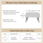 Laolitou Table Cloth Rectangle Linen Waterproof Textured Blue Tablecloth, Washable Wrinkle Free Spill Proof Fabric Tablecloths for Dining Table Farmhouse Kitchen Holiday, 60x104 Inch