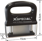 DELUXE MEAT TENDERIZER TOOL 48-BLADE | Turn Tough Cuts into Family Favorites | Professional-Grade Stainless Steel Needle | Unlock Restaurant-Quality Results at Home | No More Mallet or Meat Hammer